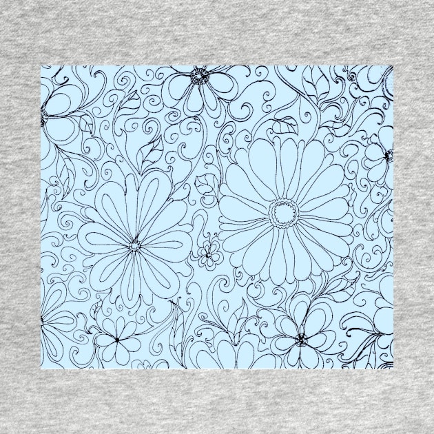 BLUE AQUA FLORAL PATTERN by jacquline8689